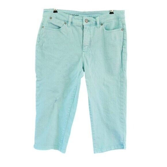 Talbots Flawless Pedal Pusher Capris Size 6 Light Blue - Picture 1 of 7